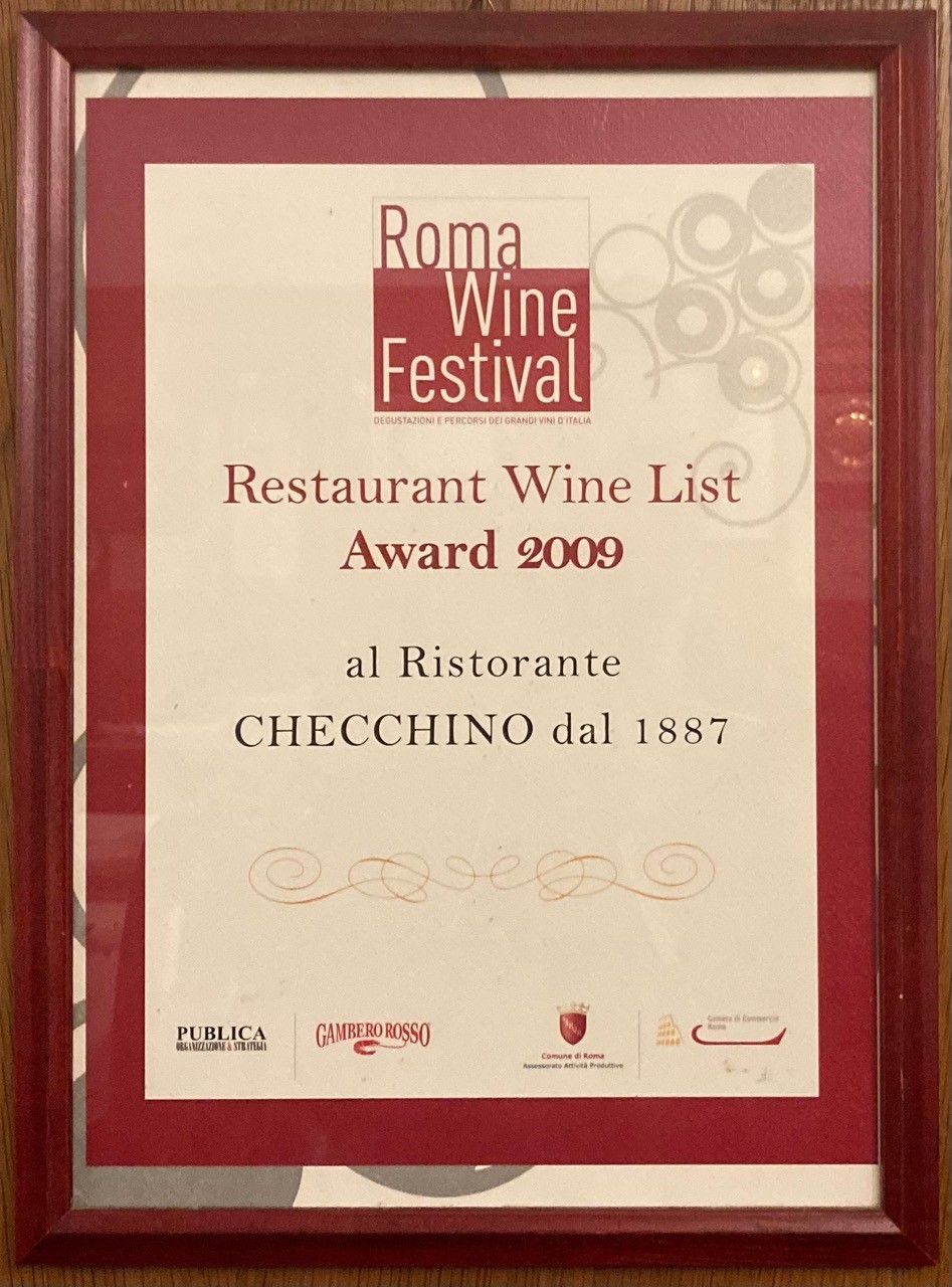 2009 premio migliore lista dei vini